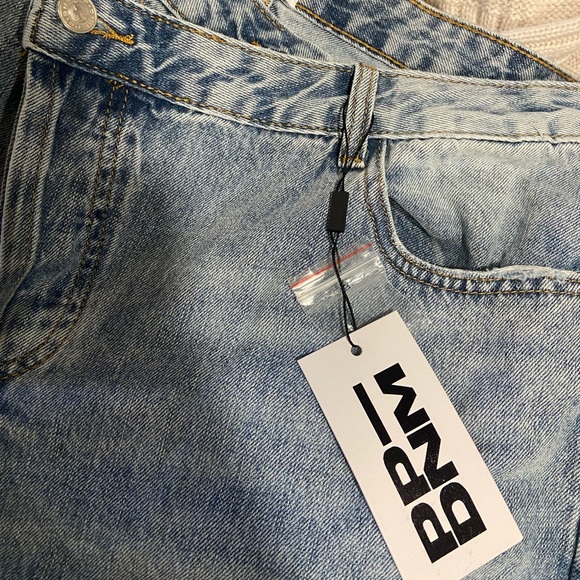 Holly Asymmetrical Straight Leg Jean Light Wash Denim Princess Polly - Picture 5 of 12